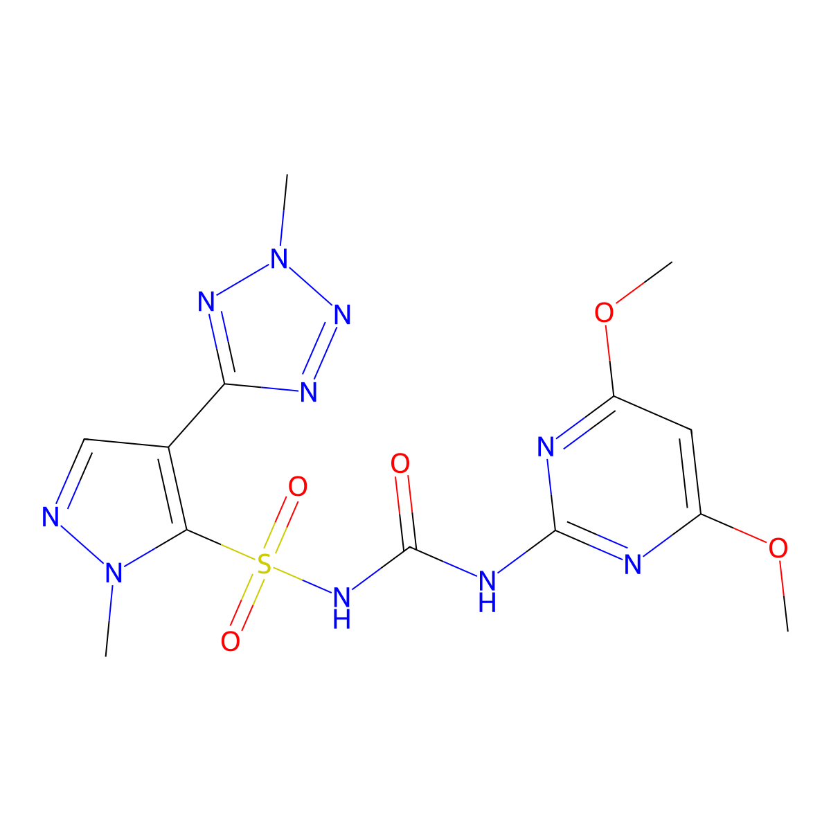 Azimsulfuron molecular structure, CAS 120162-55-2