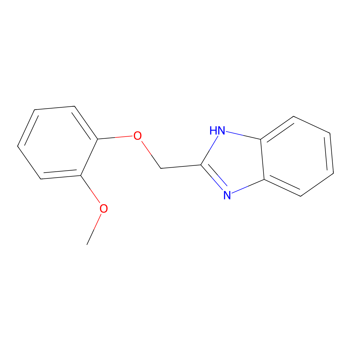 2-[(2-methoxyphenoxy)methyl]-1H-benzimidazole molecular structure, CAS 120162-89-2