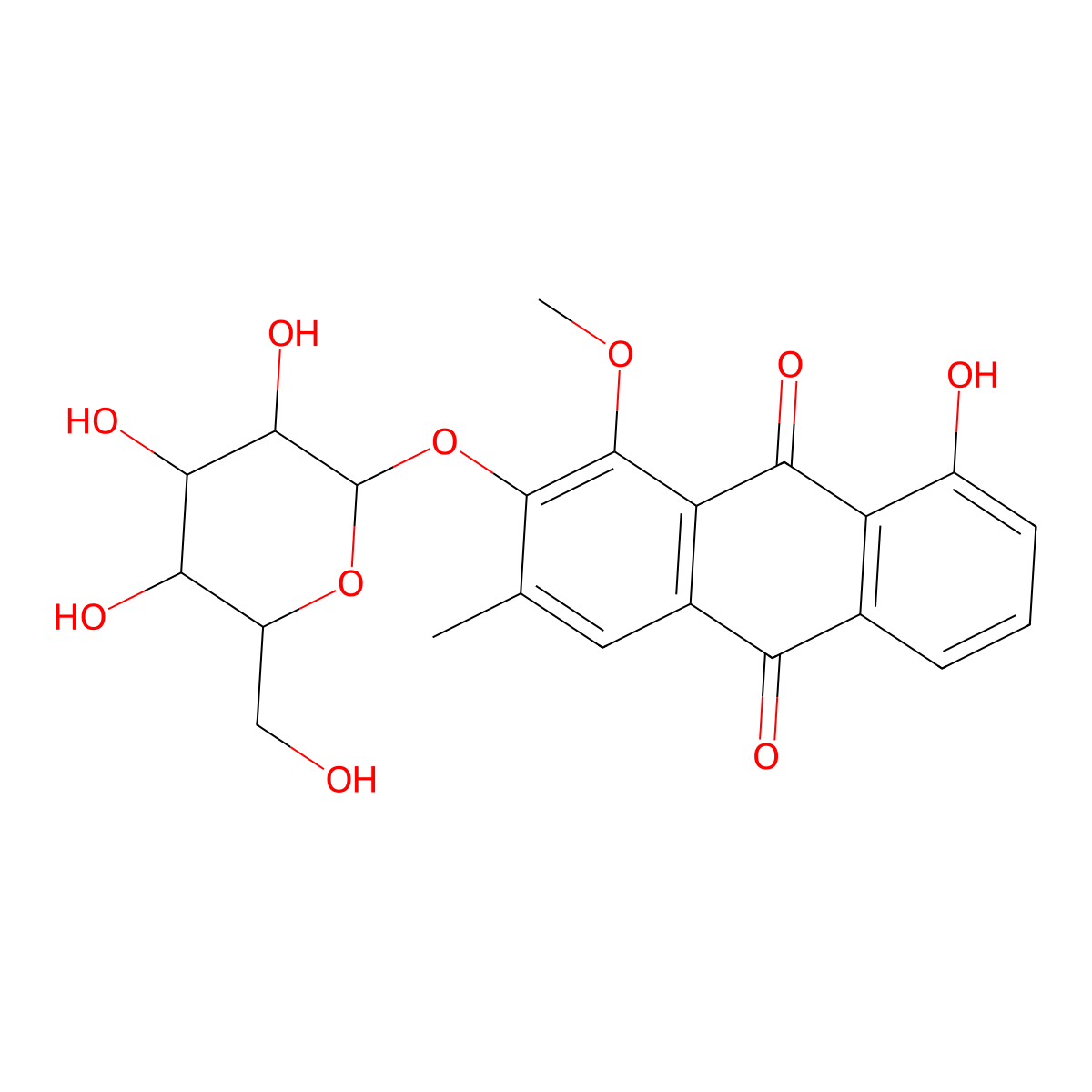 Gluco-Obtusifolin molecular structure, CAS 120163-18-0