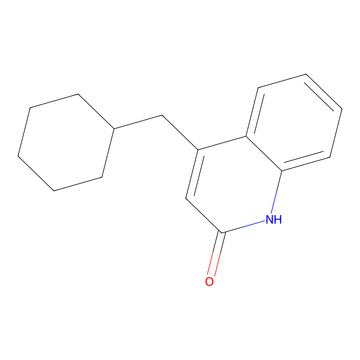 4-(Cyclohexylmethyl)quinolin-2(1H)-one molecular structure, CAS 1201632-79-2
