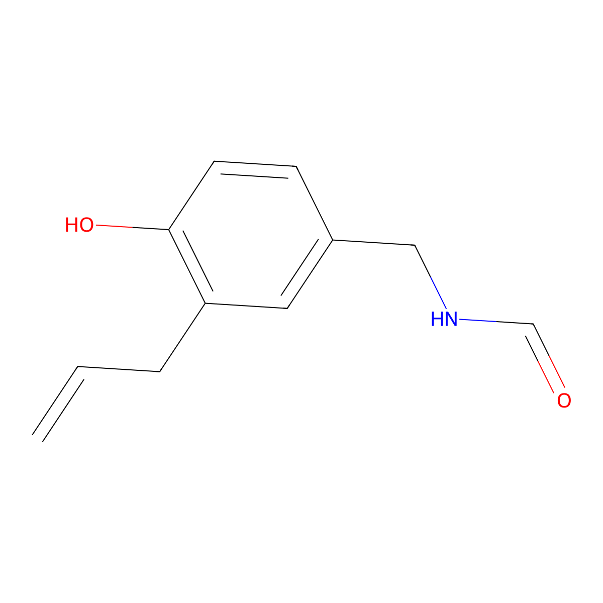 (3-Allyl-4-hydroxybenzyl)formamide molecular structure, CAS 1201633-41-1