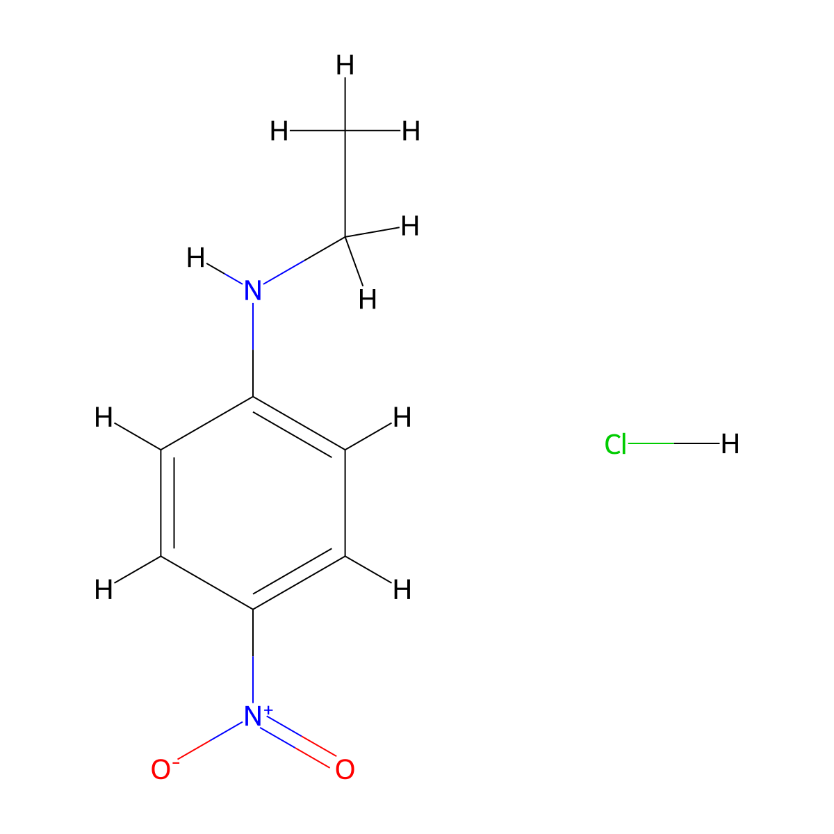 N-Ethyl-4-nitroaniline hydrochloride molecular structure, CAS 1201633-43-3