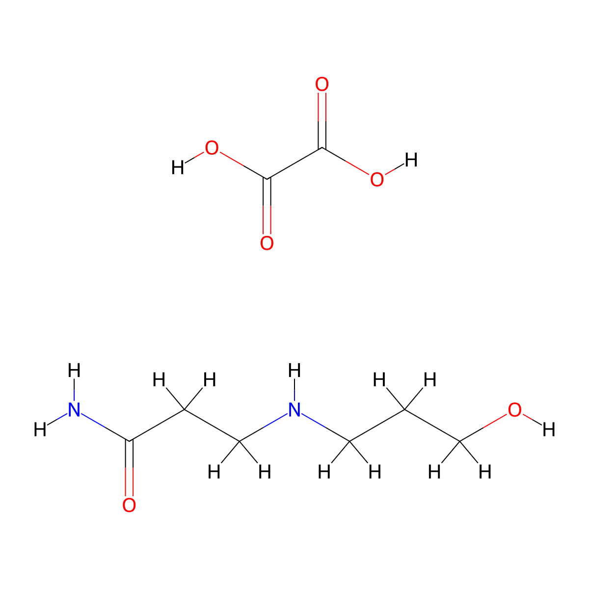 3-((3-Hydroxypropyl)amino)propanamide oxalate molecular structure, CAS 1201633-44-4