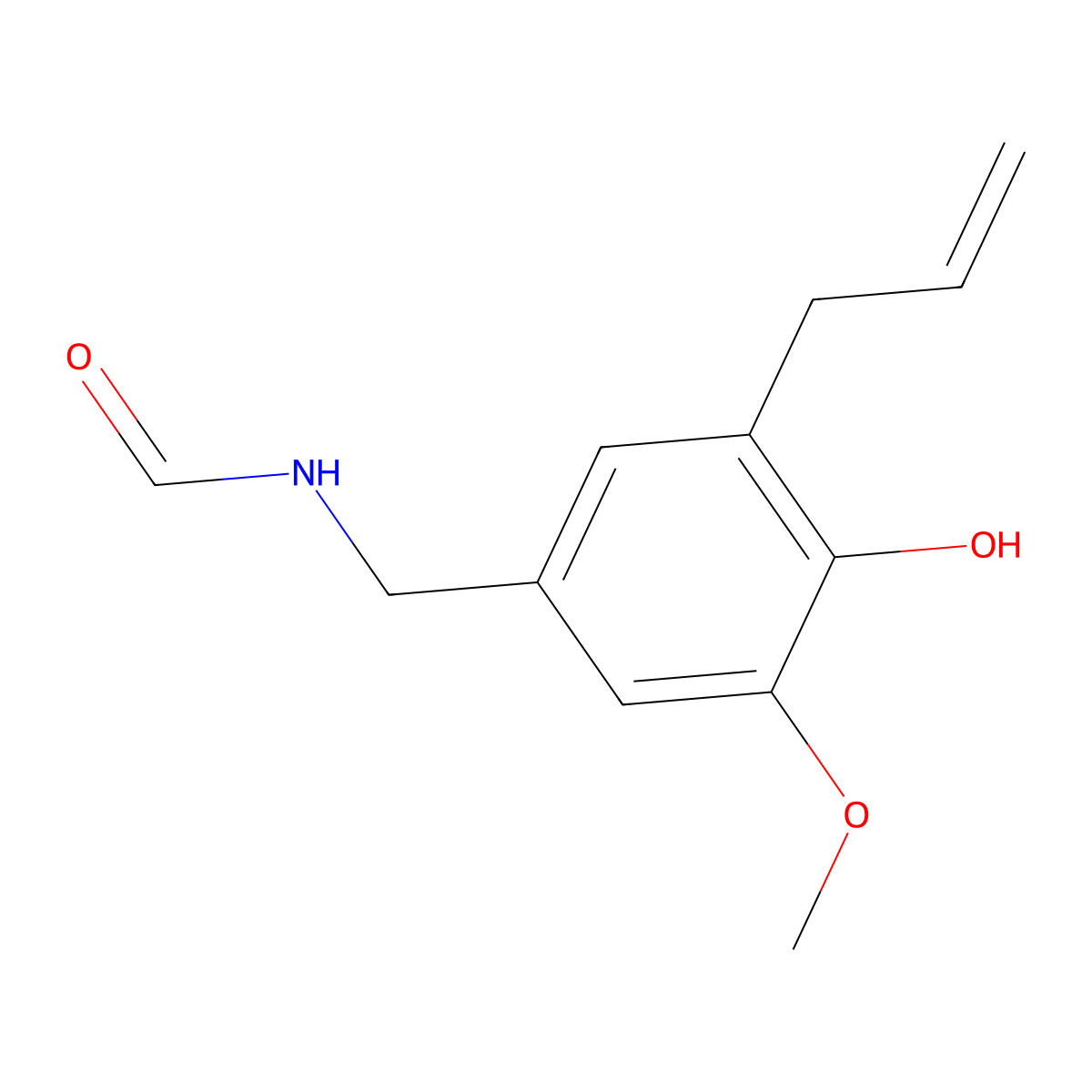 (3-Allyl-4-hydroxy-5-methoxybenzyl)formamide molecular structure, CAS 1201633-46-6