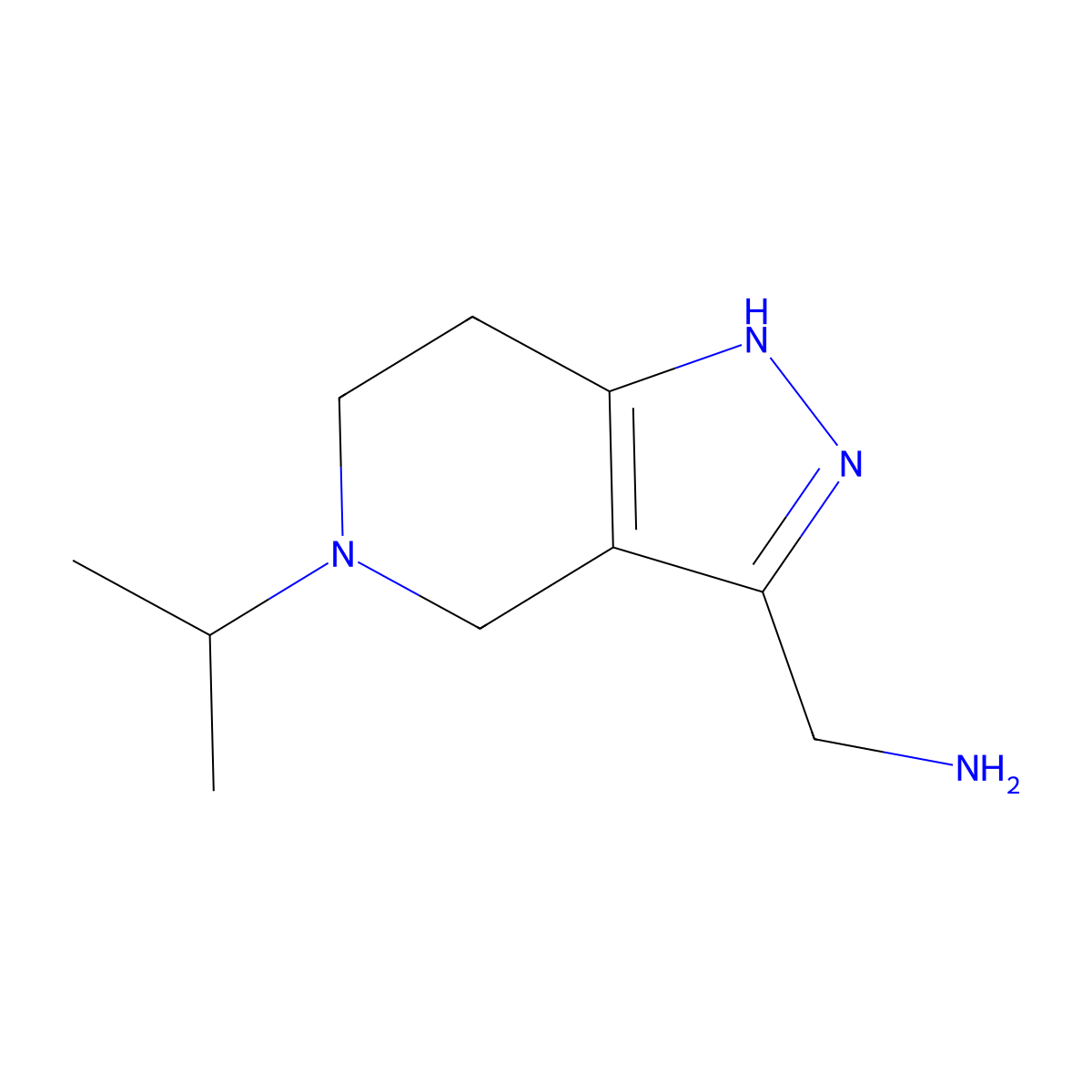 [(5-isopropyl-4,5,6,7-tetrahydro-1H-pyrazolo[4,3-c]pyridin-3-yl)methyl]amine oxalate molecular structure, CAS 1201633-48-8