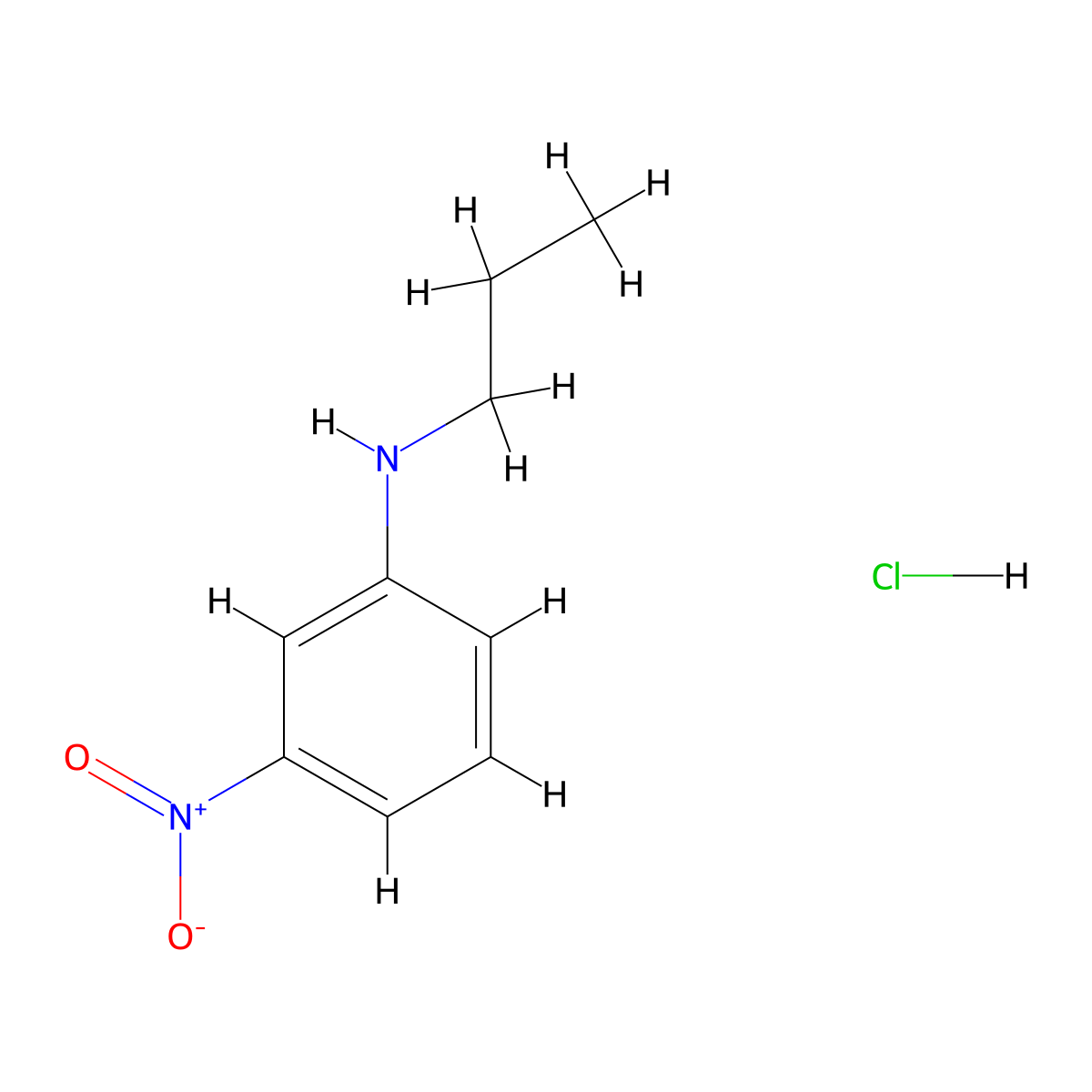 (3-Nitrophenyl)propylamine hydrochloride molecular structure, CAS 1201633-51-3