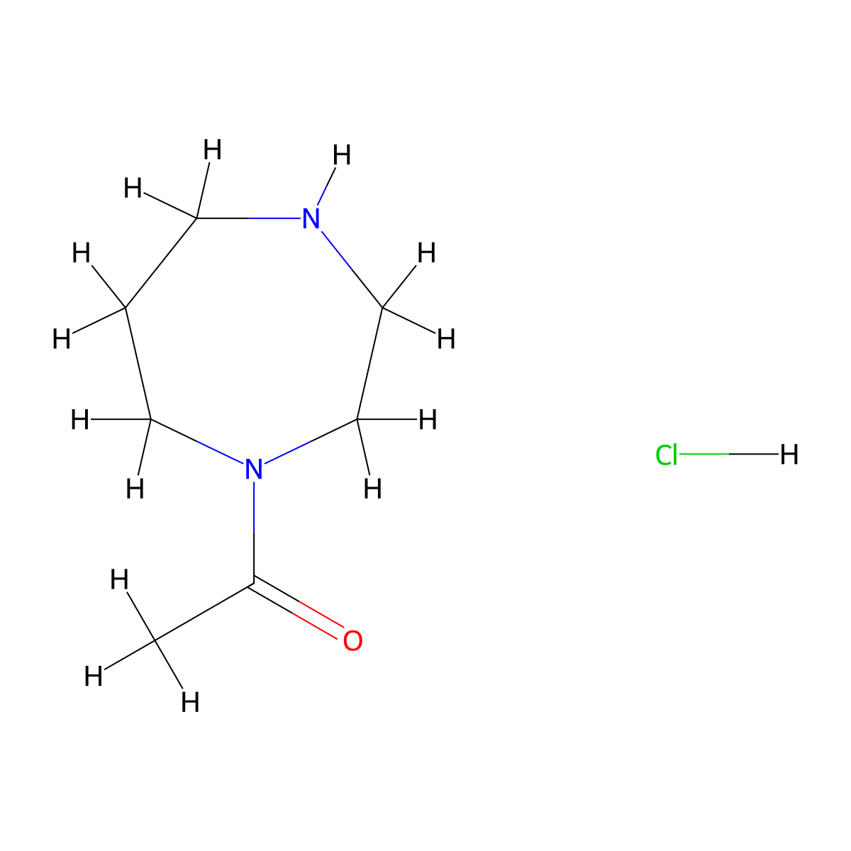 1-Acetyl-1,4-diazepane hydrochloride molecular structure, CAS 1201633-56-8