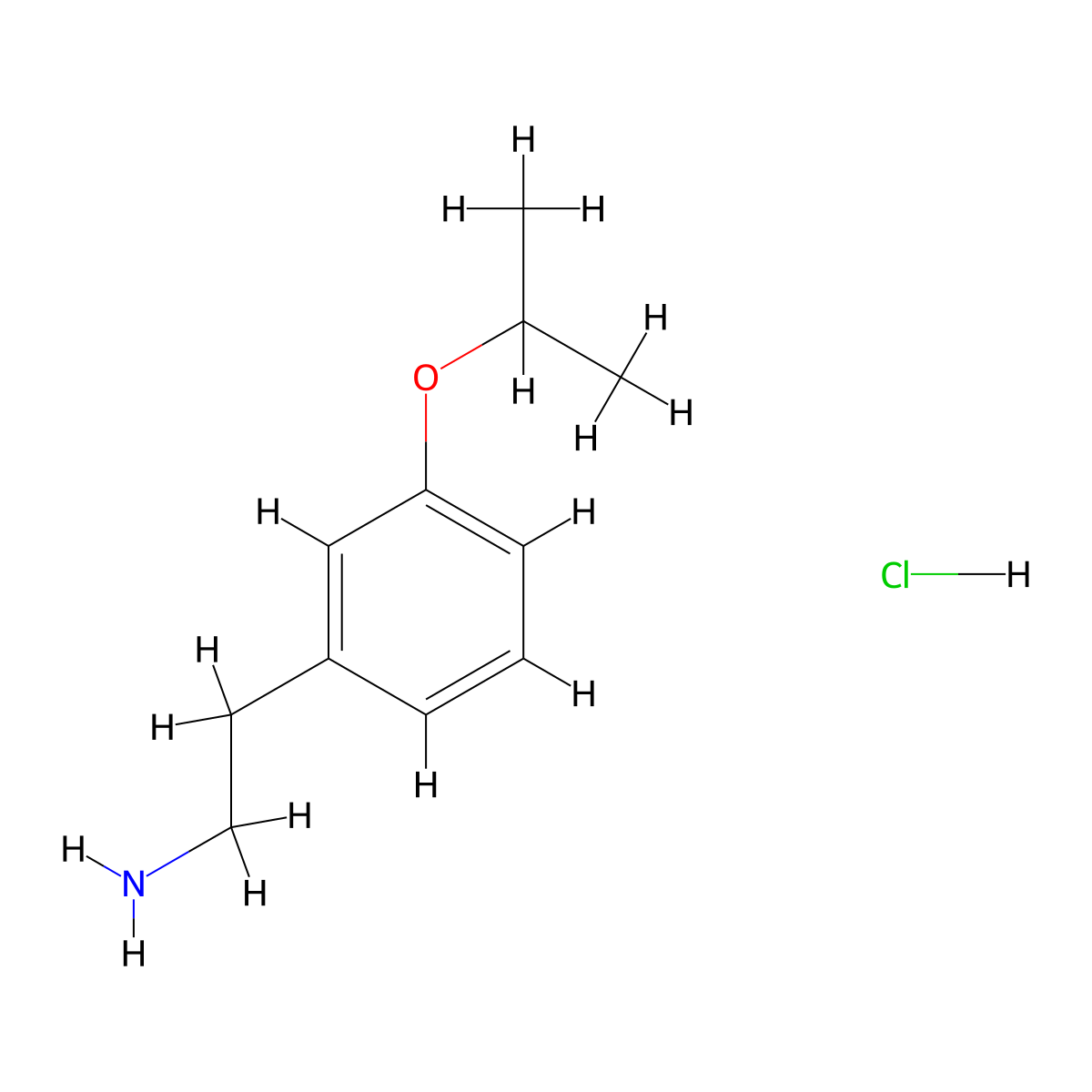 [2-(3-Isopropoxyphenyl)ethyl]amine hydrochloride molecular structure, CAS 1201633-59-1
