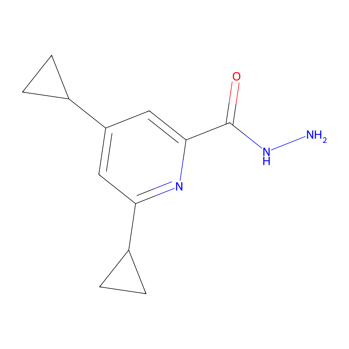 4,6-Dicyclopropylpicolinohydrazide molecular structure, CAS 1201633-61-5