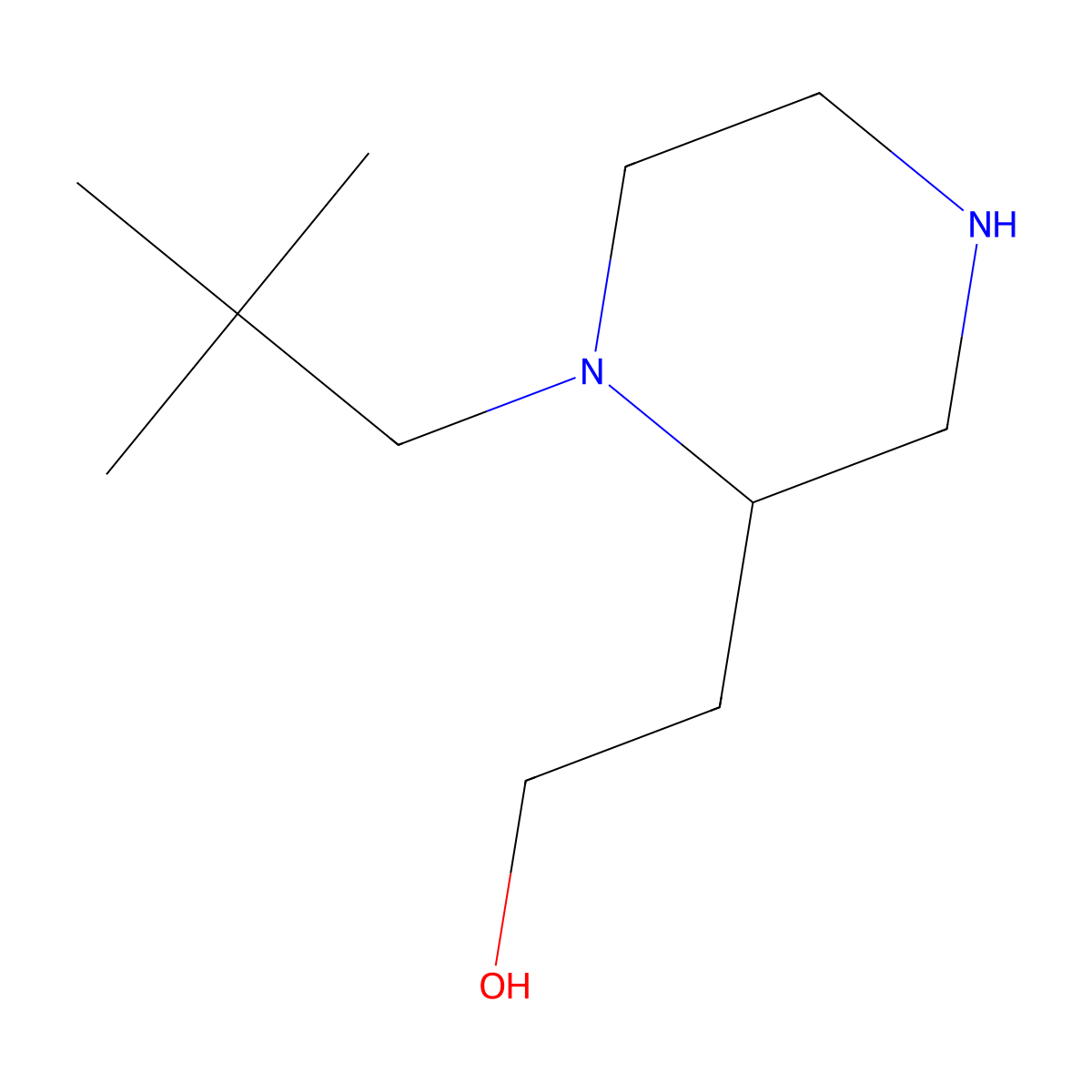 2-[1-(2,2-Dimethylpropyl)piperazin-2-yl]ethanol molecular structure, CAS 1201633-67-1