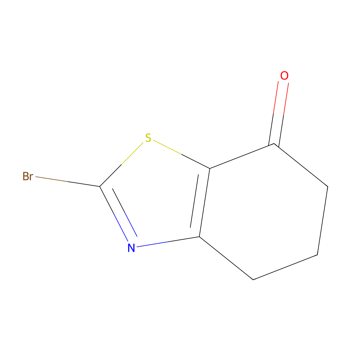 2-Bromo-4,5,6,7-tetrahydro-1,3-benzothiazol-7-one molecular structure, CAS 1201633-72-8