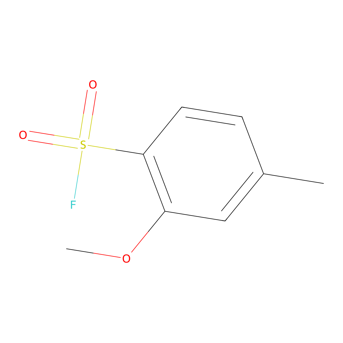 2-Methoxy-4-methylbenzene-1-sulfonyl fluoride molecular structure, CAS 1201638-30-3