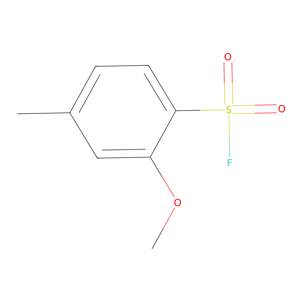 2-Methoxy-4-methylbenzene-1-sulfonyl fluoride molecular structure, CAS 1201638-30-3