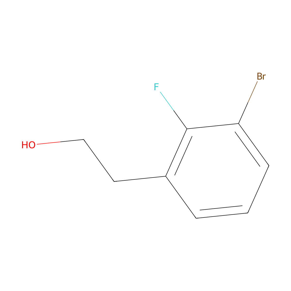 2-(3-Bromo-2-fluorophenyl)ethanol molecular structure, CAS 1201641-02-2