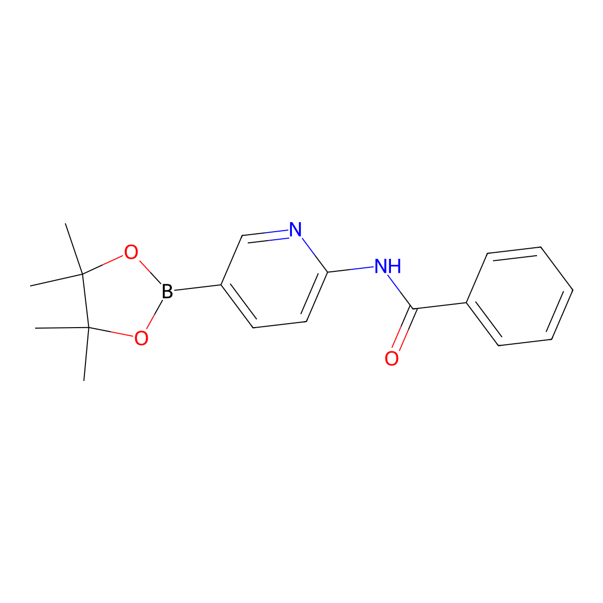N-(5-(4,4,5,5-Tetramethyl-1,3,2-dioxaborolan-2-YL)pyridin-2-YL)benzamide molecular structure, CAS 1201644-44-1