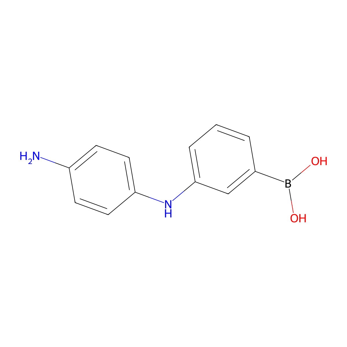 3-(4-Aminophenylamino)phenylboronic acid molecular structure, CAS 1201645-44-4