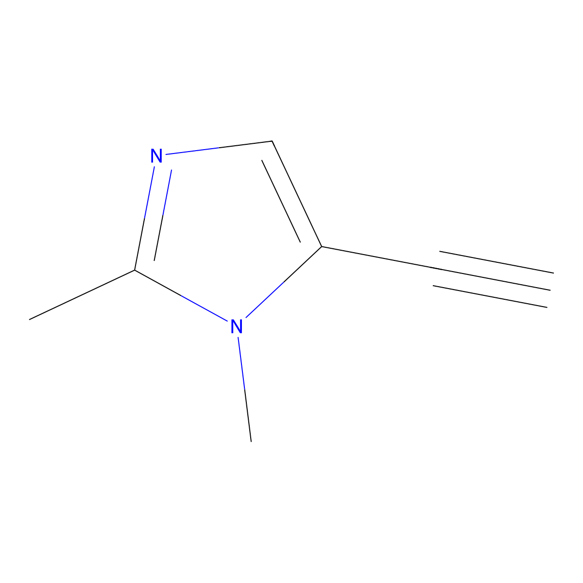 5-ethynyl-1,2-dimethyl-1H-imidazole molecular structure, CAS 1201657-10-4