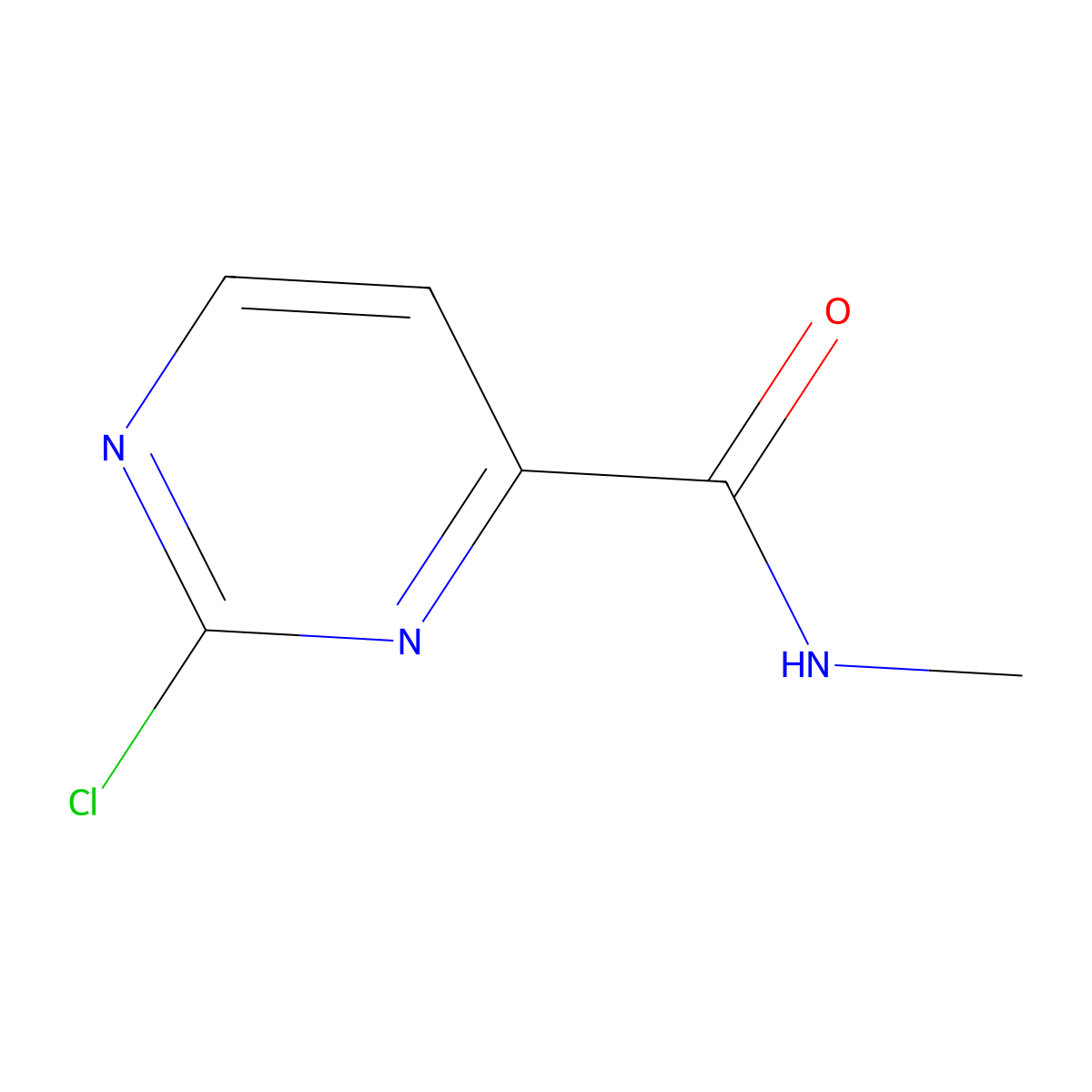 2-chloro-N-methylpyrimidine-4-carboxamide molecular structure, CAS 1201657-27-3