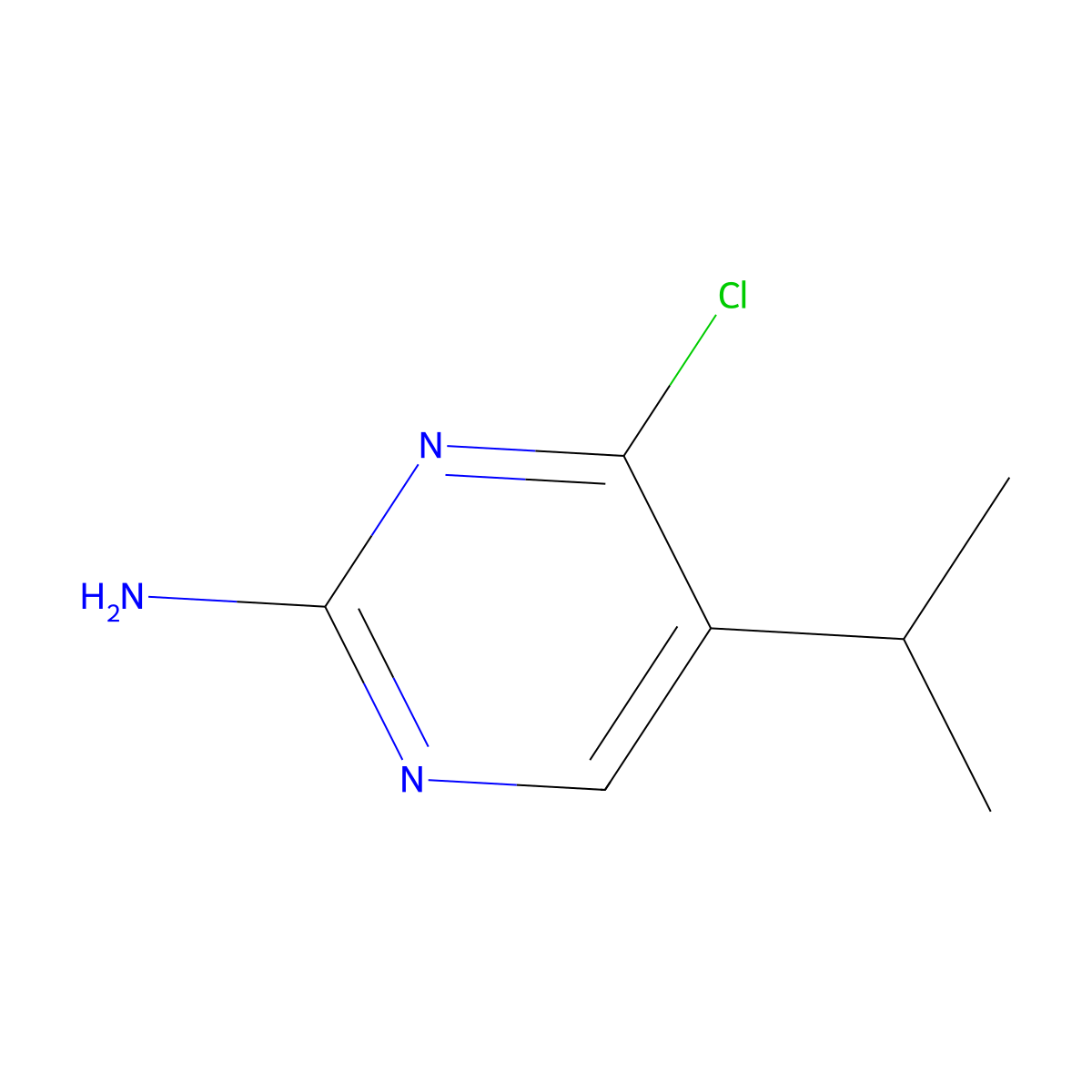 4-Chloro-5-isopropylpyrimidin-2-amine molecular structure, CAS 1201657-30-8