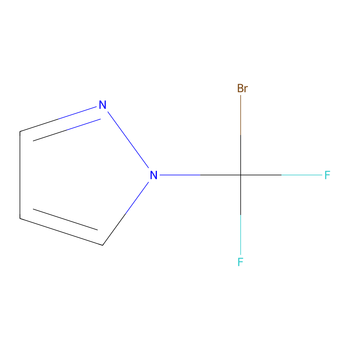 1-(bromodifluoromethyl)-1H-pyrazole molecular structure, CAS 1201671-59-1
