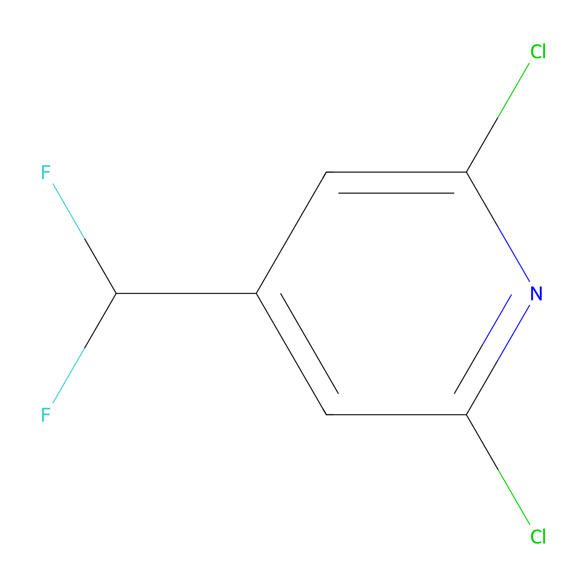 2,6-Dichloro-4-(difluoromethyl)pyridine molecular structure, CAS 1201675-01-5