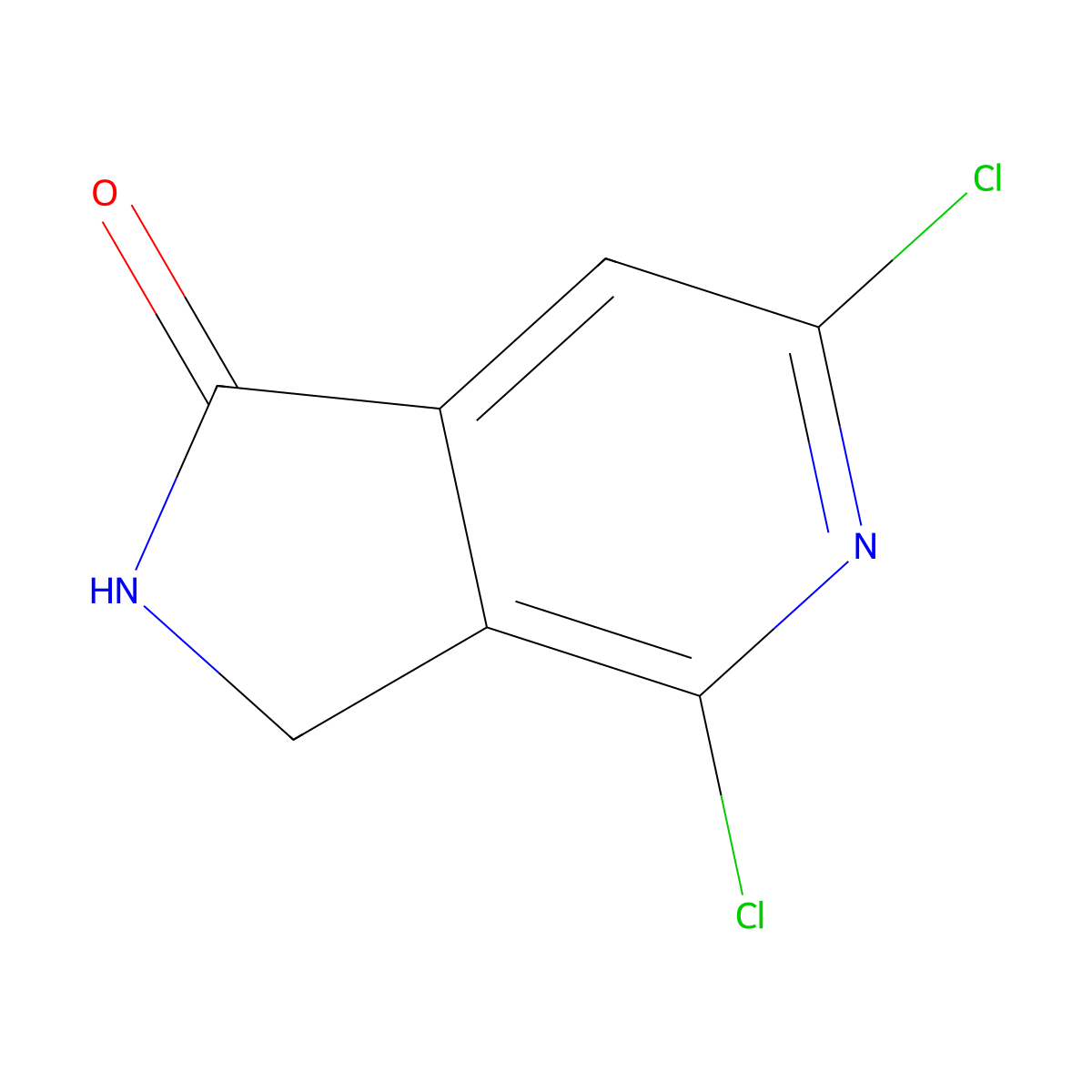 4,6-dichloro-1H,2H,3H-pyrrolo[3,4-c]pyridin-1-one molecular structure, CAS 1201676-03-0