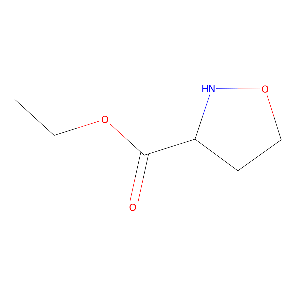 (S)-Ethyl isoxazolidine-3-carboxylate molecular structure, CAS 1201687-07-1