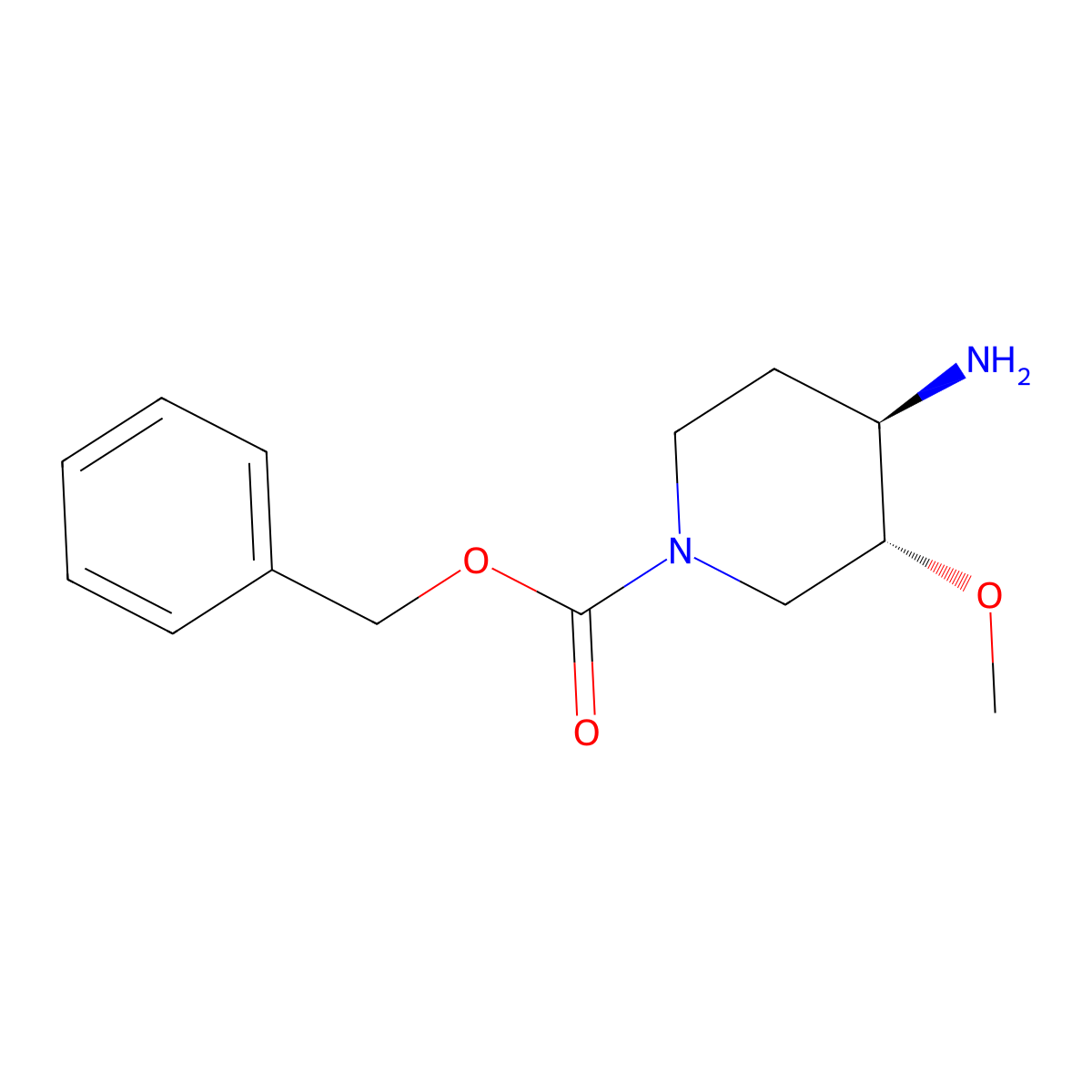 benzyl (3R,4R)-4-amino-3-methoxypiperidine-1-carboxylate molecular structure, CAS 1201693-68-6