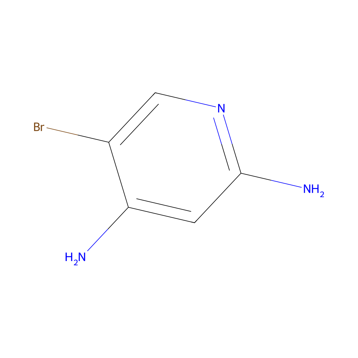 5-Bromopyridine-2,4-diamine molecular structure, CAS 1201784-84-0