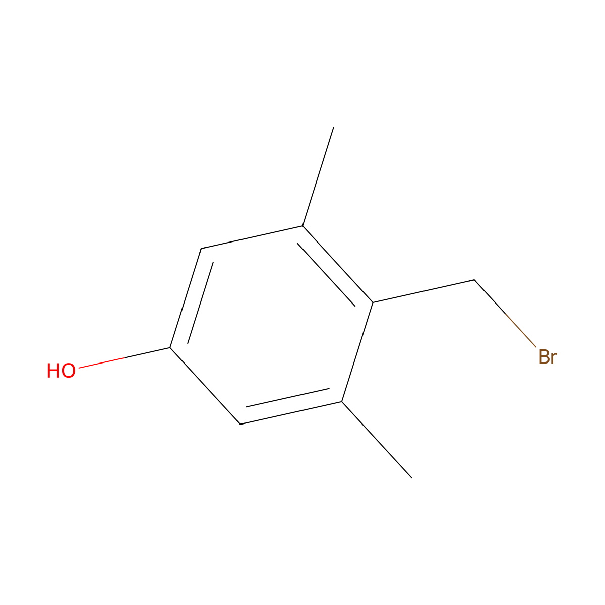 4-(Bromomethyl)-3,5-dimethylphenol molecular structure, CAS 1201784-85-1