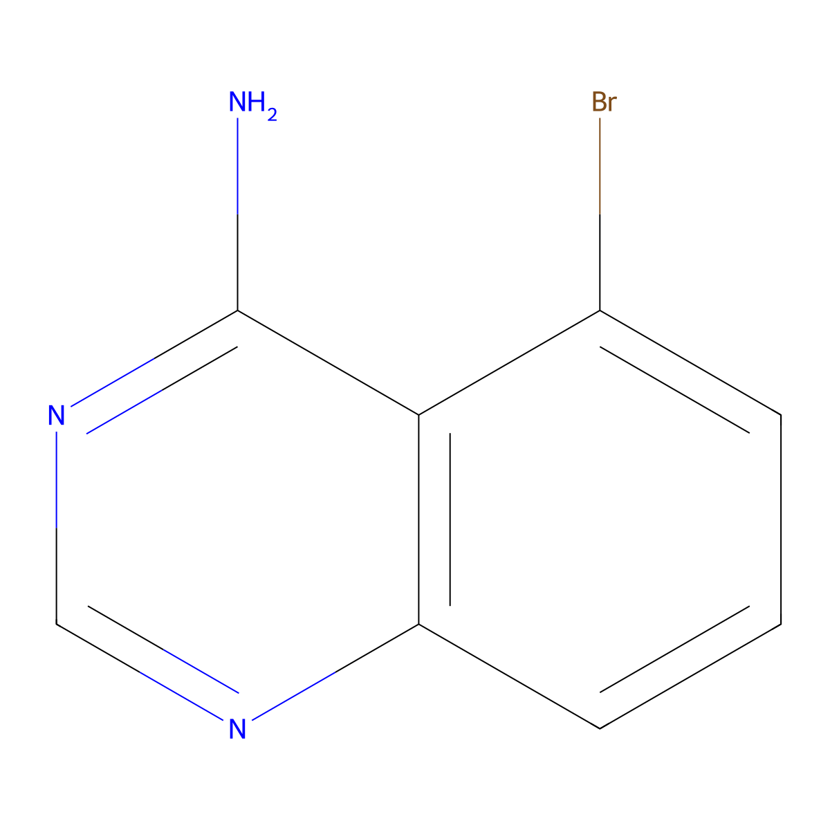 5-Bromoquinazolin-4-amine molecular structure, CAS 1201784-87-3