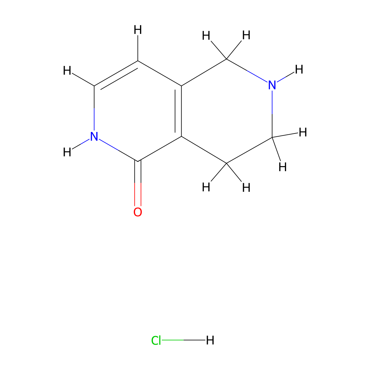 5,6,7,8-tetrahydro-2,6-naphthyridin-1(2H)-one hydrochloride molecular structure, CAS 1201785-01-4