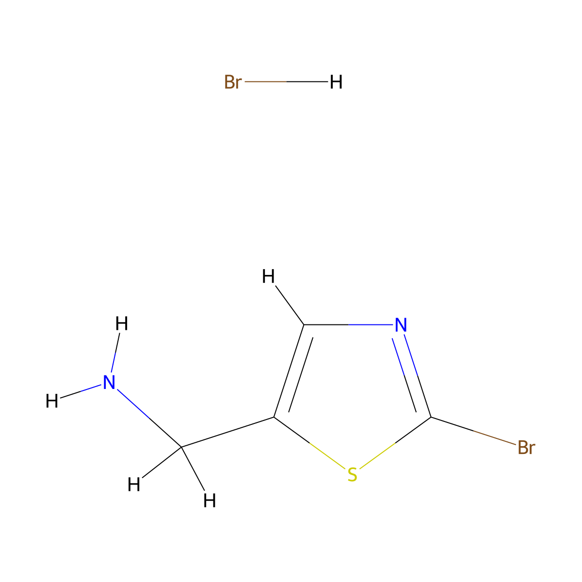 (2-Bromothiazol-5-yl)methanamine hydrobromide molecular structure, CAS 1201785-08-1