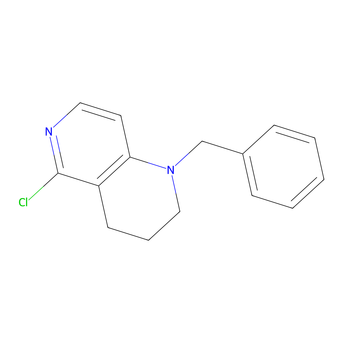 1-Benzyl-5-chloro-1,2,3,4-tetrahydro-1,6-naphthyridine molecular structure, CAS 1201785-17-2