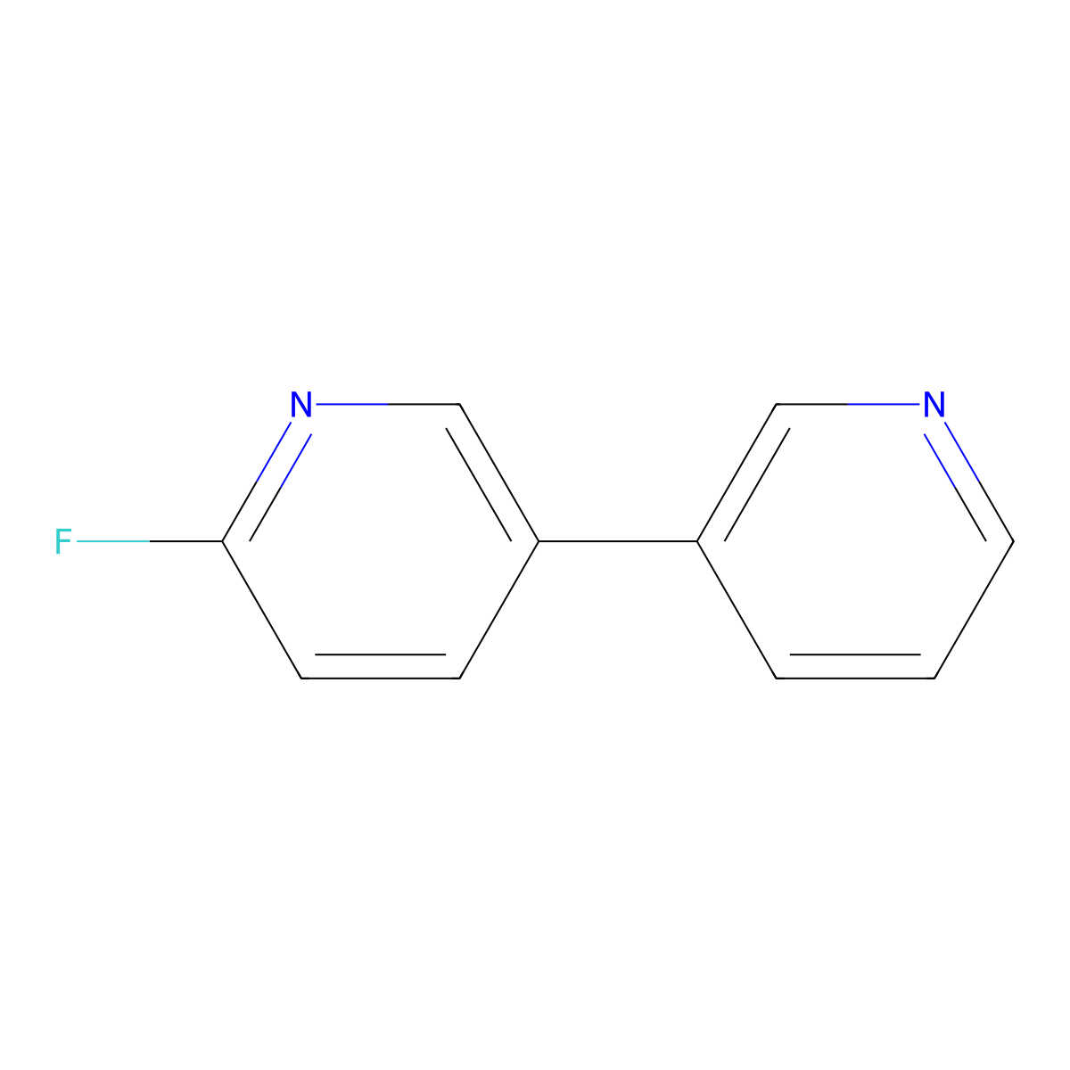 2-Fluoro-5-(pyridin-3-yl)pyridine molecular structure, CAS 1201788-04-6