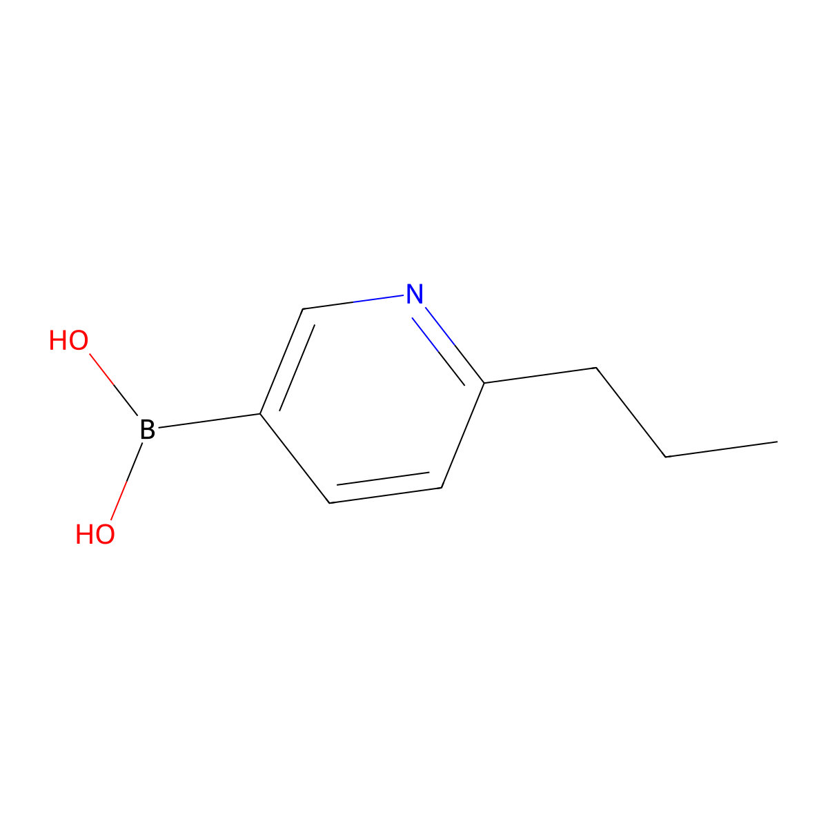 (6-Propylpyridin-3-yl)boronic acid molecular structure, CAS 1201788-51-3