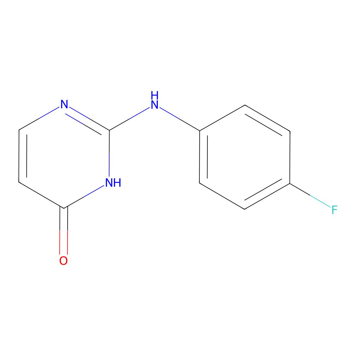 2-(4-fluoroanilino)-1H-pyrimidin-6-one molecular structure, CAS 1201791-24-3