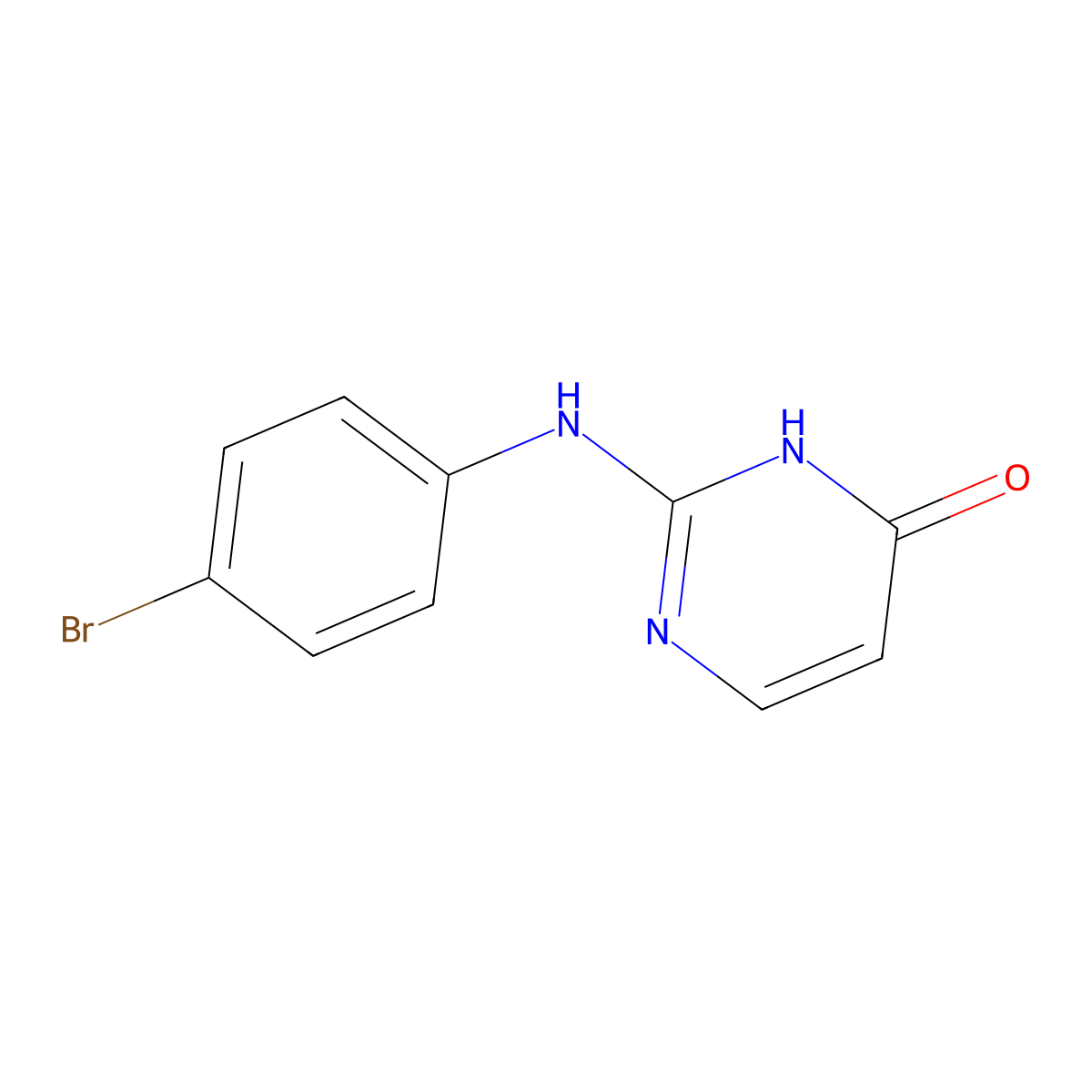2-(4-bromoanilino)-4(3H)-pyrimidinone molecular structure, CAS 1201791-26-5