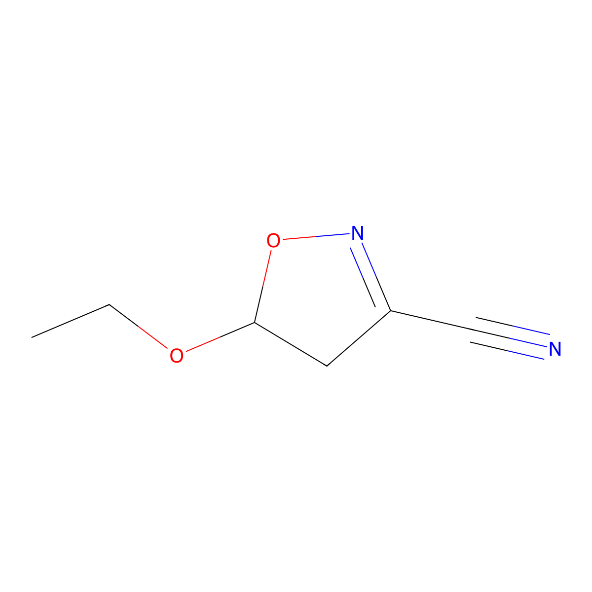 5-Ethoxy-4,5-dihydroisoxazole-3-carbonitrile molecular structure, CAS 1201794-84-4