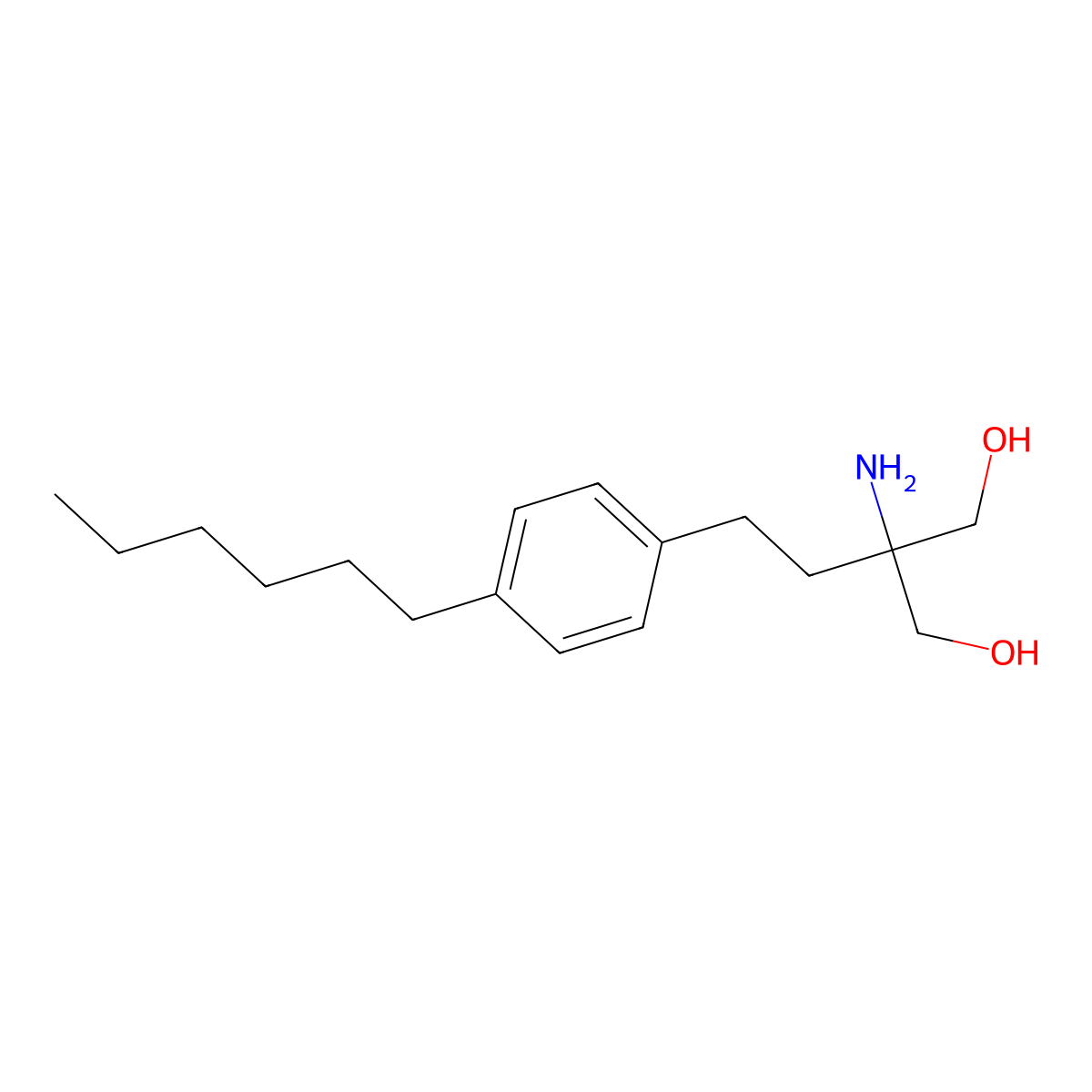 Des(octyl)hexyl fingolimod molecular structure, CAS 1201794-93-5