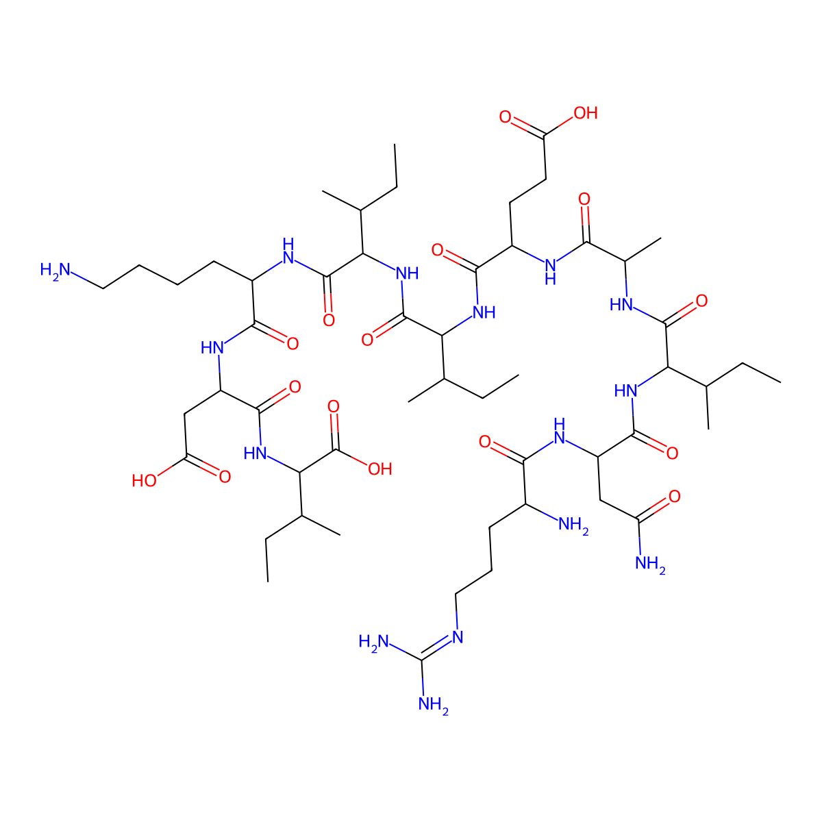 H-Arg-Asn-Ile-Ala-Glu-Ile-Ile-Lys-Asp-Ile-OH molecular structure, CAS 120180-27-0