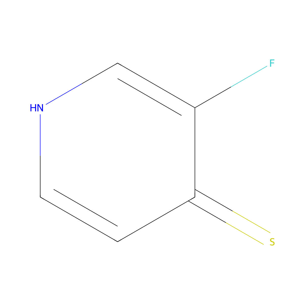 3-Fluoropyridine-4-thiol molecular structure, CAS 1201803-08-8