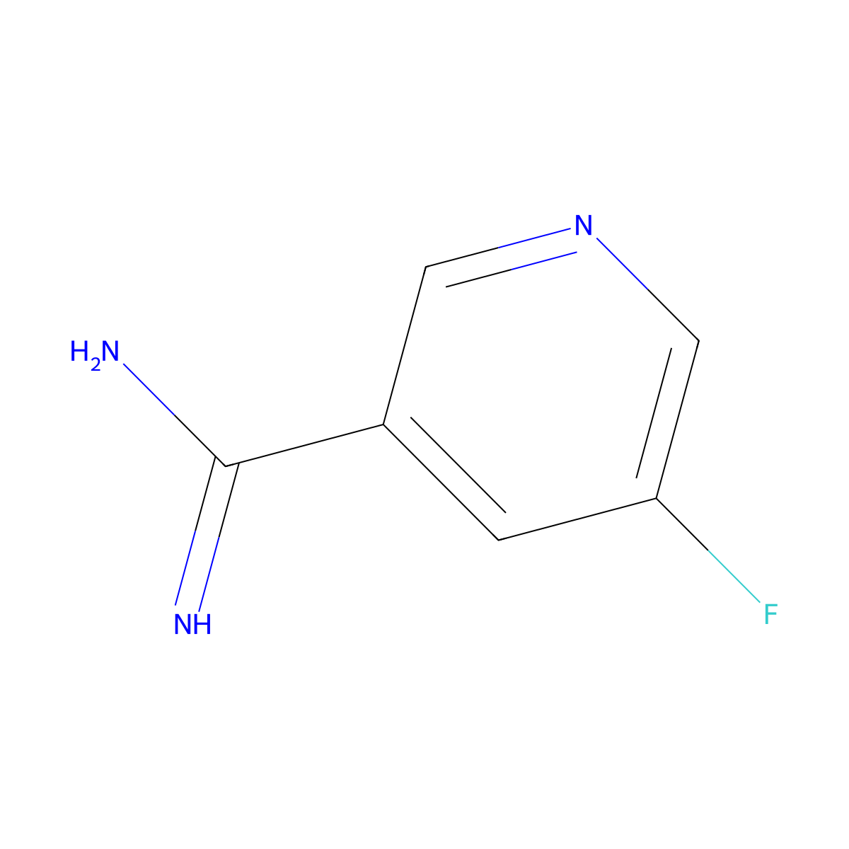 5-Fluoropyridine-3-carboximidamide molecular structure, CAS 1201803-09-9