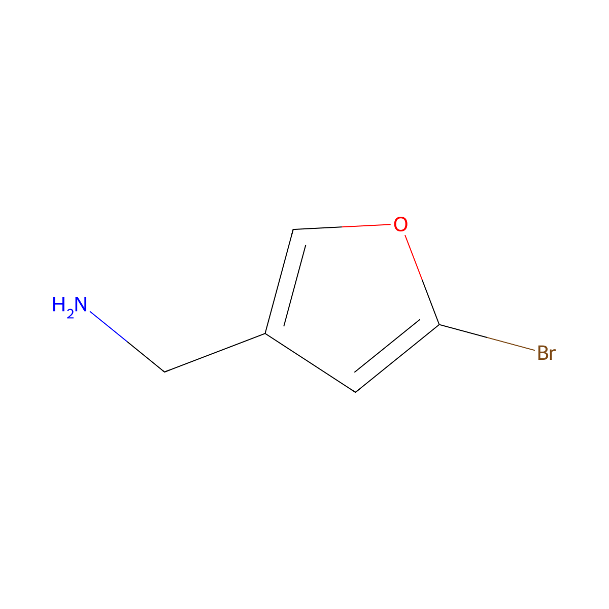 (5-Bromofuran-3-yl)methanamine molecular structure, CAS 1201809-75-7