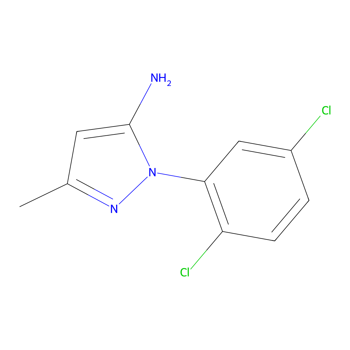 1-(2,5-dichlorophenyl)-3-methyl-1H-pyrazol-5-amine molecular structure, CAS 120181-15-9
