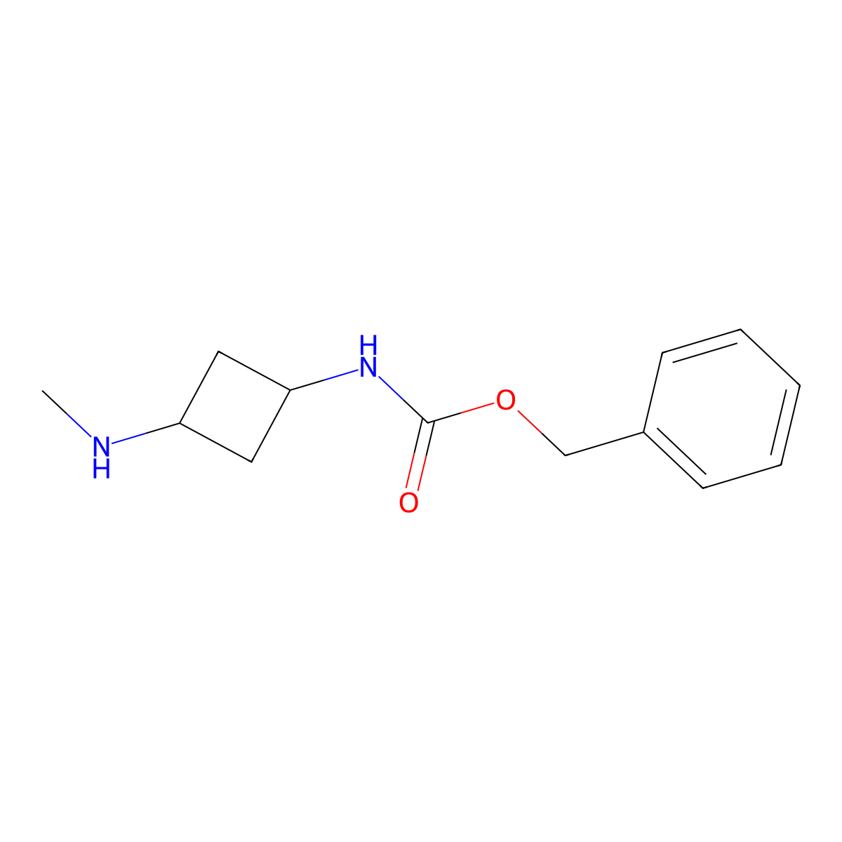 Benzyl (3-(methylamino)cyclobutyl)carbamate molecular structure, CAS 1201825-73-1