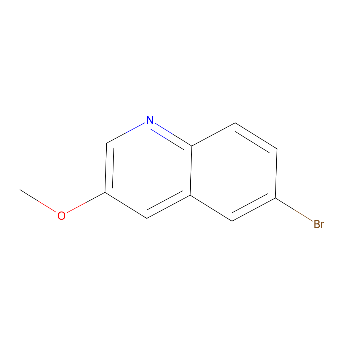 6-Bromo-3-methoxyquinoline molecular structure, CAS 1201844-77-0