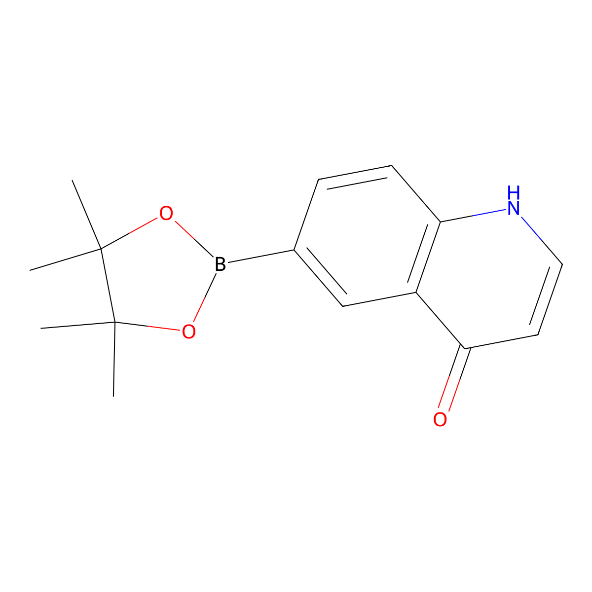 6-(4,4,5,5-Tetramethyl-1,3,2-dioxaborolan-2-yl)quinolin-4-ol molecular structure, CAS 1201844-89-4