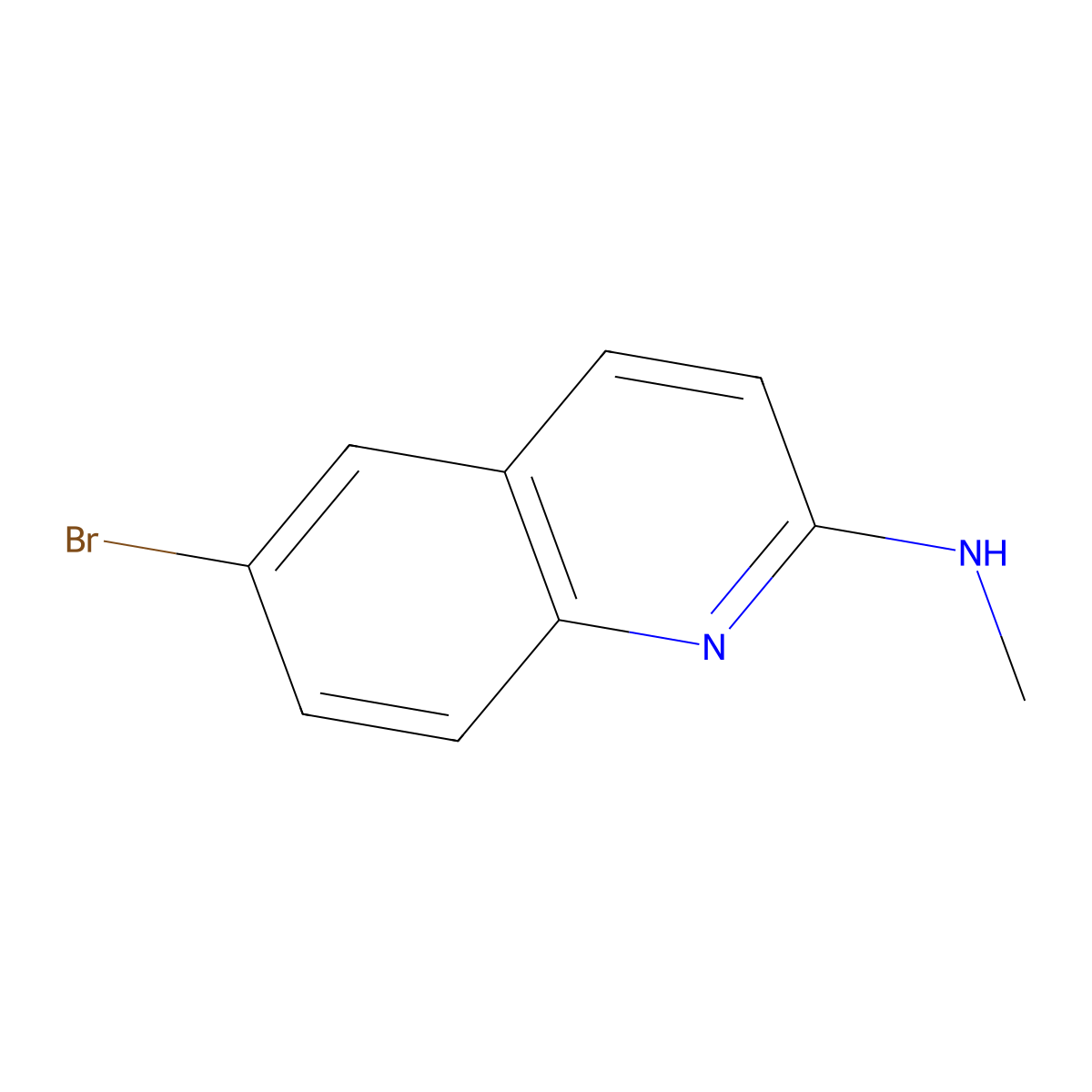 6-bromo-N-methylquinolin-2-amine molecular structure, CAS 1201845-11-5