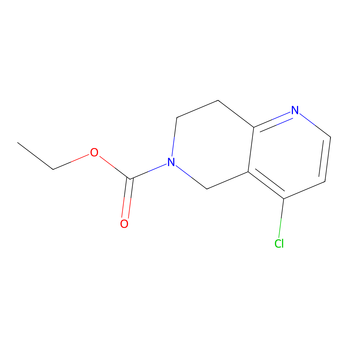 ethyl 4-chloro-7,8-dihydro-1,6-naphthyridine-6(5H)-carboxylate molecular structure, CAS 1201845-49-9